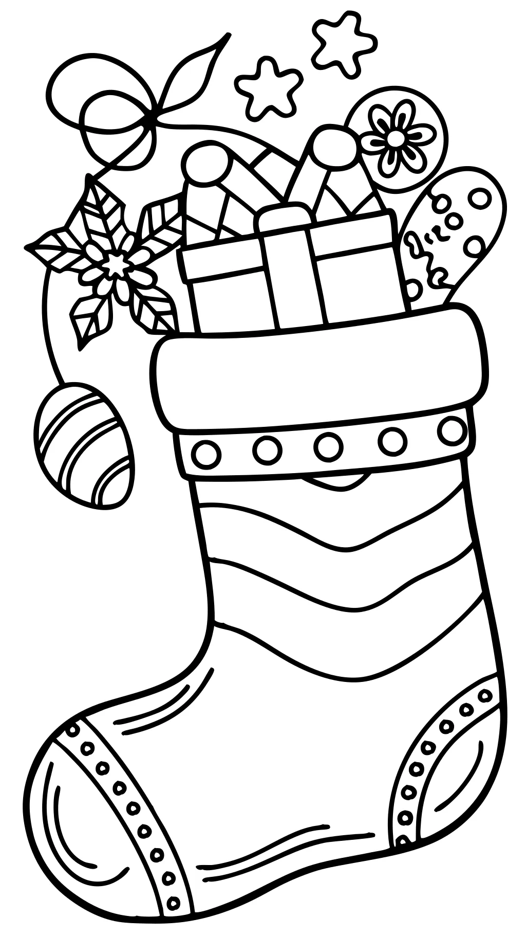 stocking coloring pages printable